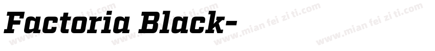Factoria Black字体转换